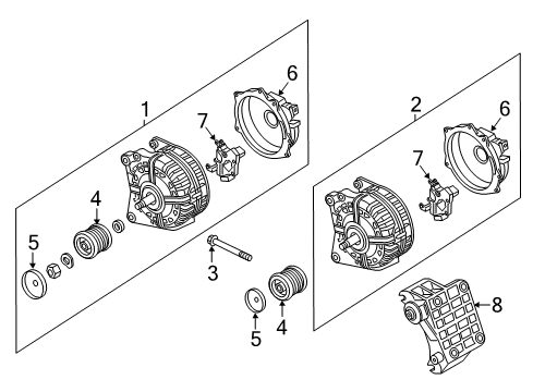 2015 Audi Q5 Alternator Bracket Diagram for 059-903-143-AJ