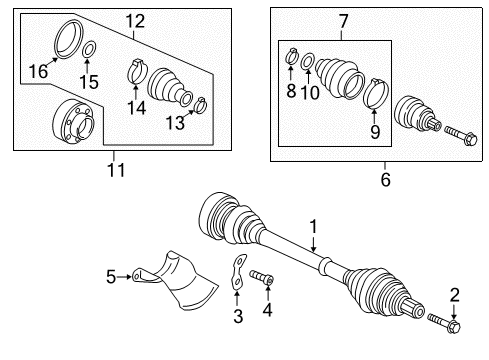 2014 Audi A6 Drive Axles - Rear