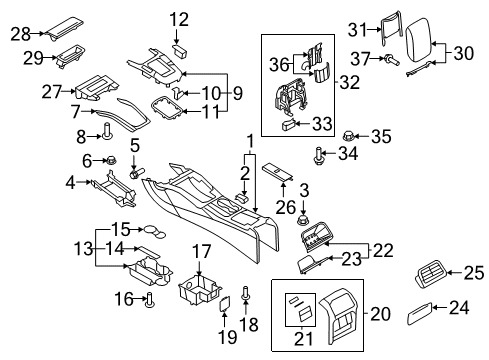 2011 Audi A5 Quattro Console Diagram 3