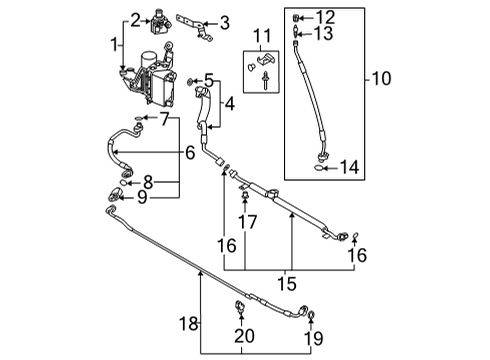 2021 Audi A8 Quattro A/C Condenser, Compressor & Lines Diagram 3