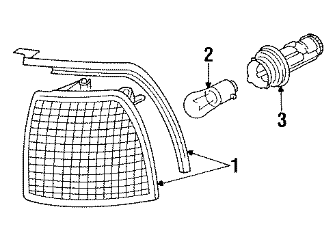 1994 Audi 90 Quattro Side Marker Lamps