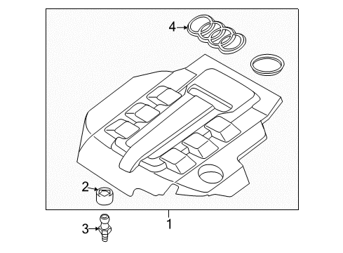 2009 Audi Q7 Engine Appearance Cover Diagram 1