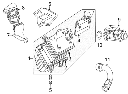 1999 Audi A4 Intake Manifold Diagram for 058-129-617-D