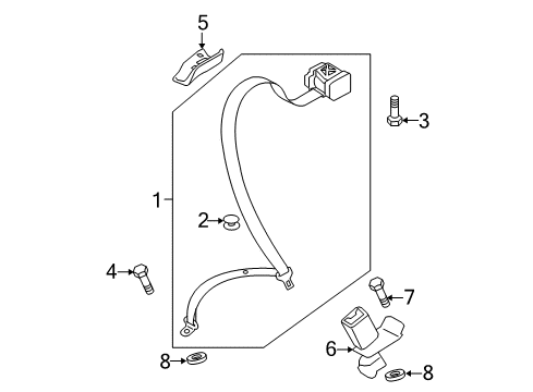 2013 Audi RS5 Seat Belt, Body Diagram 4