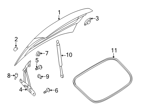 2010 Audi TT Quattro Trunk Lid