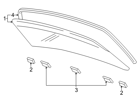 2008 Audi S8 Back Glass, Reveal Moldings