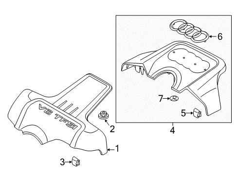 2013 Audi Q7 Engine Appearance Cover