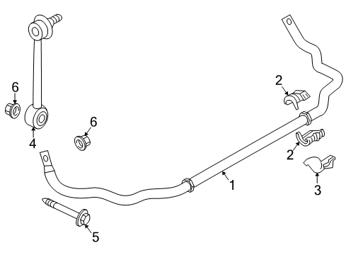 2009 Audi Q7 Stabilizer Bar & Components - Rear