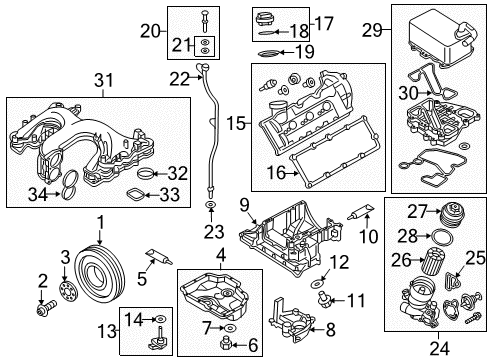 2015 Audi A8 Quattro Filter Element Diagram for 059-198-405