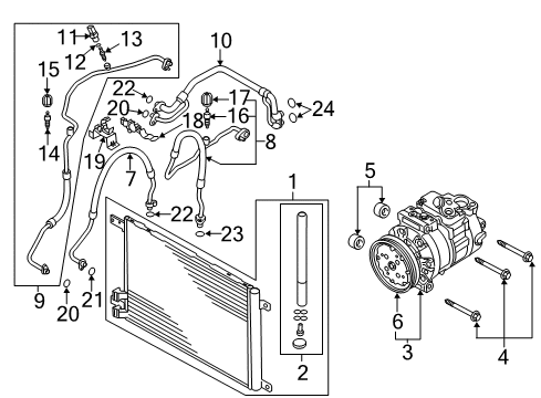 2016 Audi S3 A/C Condenser, Compressor & Lines