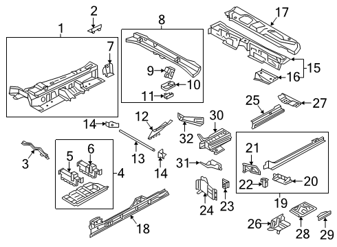 2023 Audi Q7 Floor & Rails