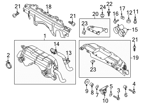 2015 Audi R8 Exhaust Heat Shield Diagram for 420-825-689-B