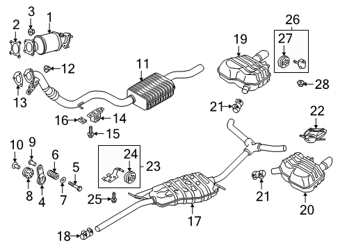 2018 Audi A5 Quattro Exhaust Components Diagram 2