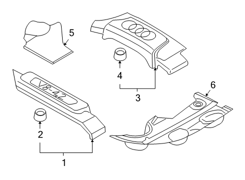 2004 Audi S4 Engine Appearance Cover