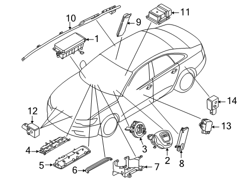 2013 Audi A7 Quattro Air Bag Components