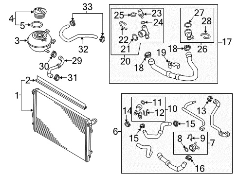 2016 Audi S3 Radiator & Components