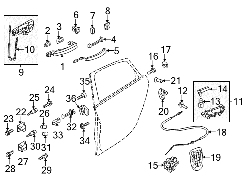 2015 Audi allroad Rear Door - Lock & Hardware