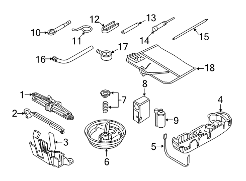 2016 Audi A3 Quattro Jack & Components Diagram 1