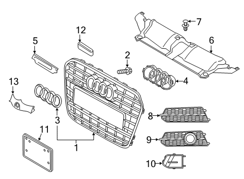 2018 Audi A6 Quattro Grille & Components