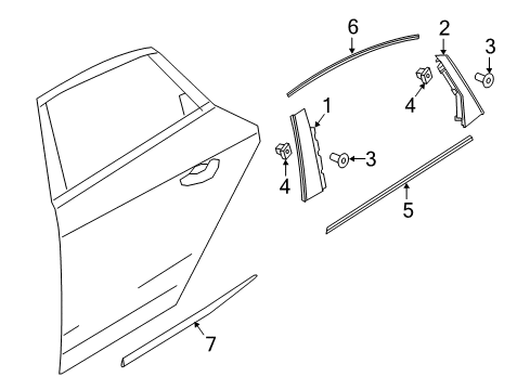 2017 Audi A4 allroad Exterior Trim - Rear Door