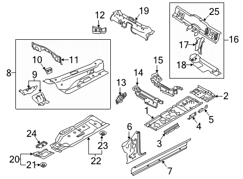 2022 Audi A5 Sportback Floor & Rails