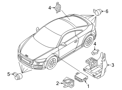 2022 Audi TT RS Quattro Parking Aid Diagram 1