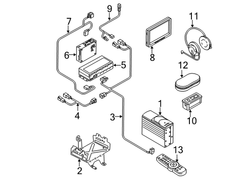 2013 Audi Q7 Entertainment System Components