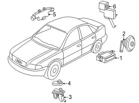 1996 Audi A4 Alarm System