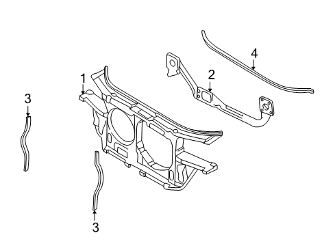 2005 Audi Allroad Quattro Radiator Support Diagram 2