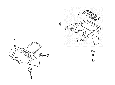 2015 Audi S4 Engine Appearance Cover