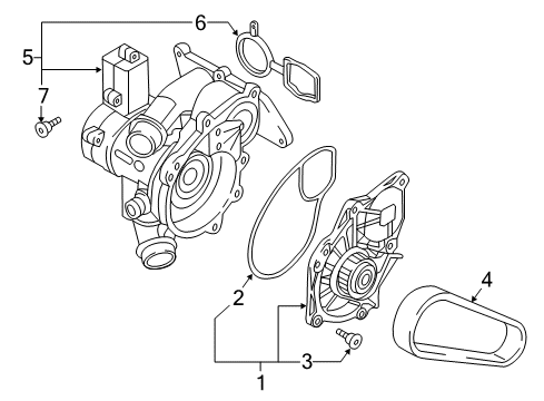 2018 Audi TTS Quattro Water Pump Diagram 3