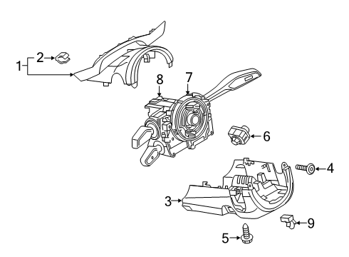 2022 Audi S6 Shroud, Switches & Levers