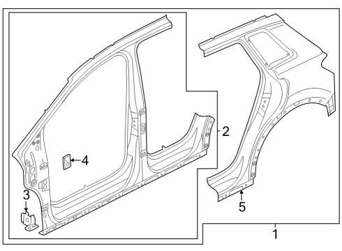 2022 Audi Q4 e-tron Sportback Aperture Panel, Uniside