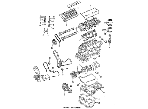 2001 Audi S8 Engine Parts, Mounts, Cylinder Head & Valves, Camshaft & Timing, Variable Valve Timing, Oil Cooler, Oil Pan, Oil Pump, Crankshaft & Bearings