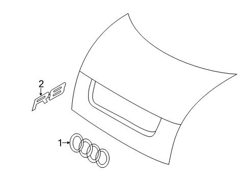 2015 Audi R8 Exterior Trim - Engine Lid Diagram 1