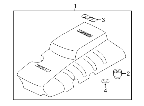 2011 Audi TTS Quattro Engine Appearance Cover