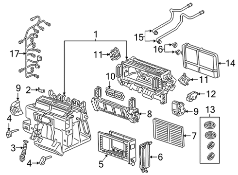 2021 Audi RS6 Avant A/C Evaporator & Heater Components