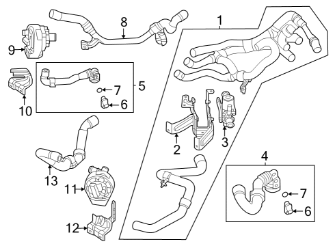 2023 Audi Q4 e-tron Auxiliary Pump Diagram for 1EA-965-567-K