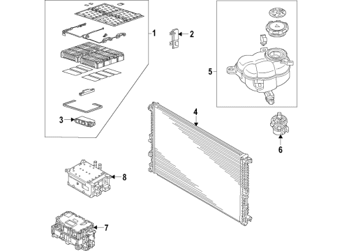 2021 Audi A8 Quattro Hybrid Components, Battery, Cooling System