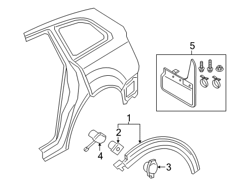 2023 Audi Q7 Exterior Trim - Quarter Panel