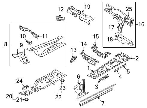 2022 Audi S5 Floor & Rails