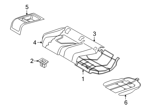 2010 Audi S5 Cup Holder Diagram for 8F0-885-995-A-J42