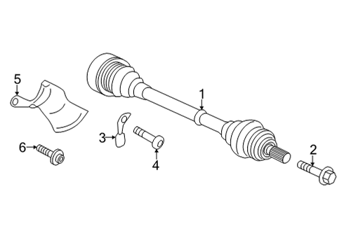 2021 Audi RS6 Avant Drive Axles - Rear