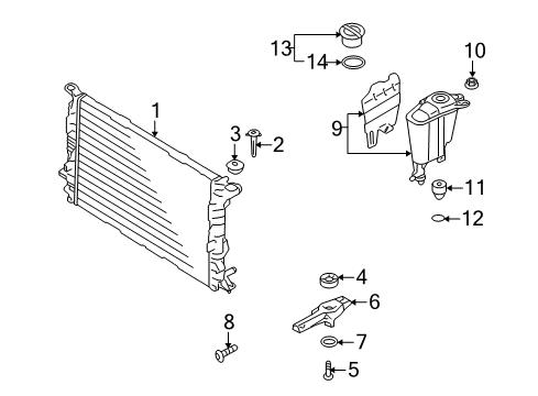 2017 Audi A5 Quattro Radiator & Components