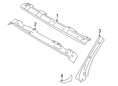 2013 Audi RS5 Windshield Header & Components