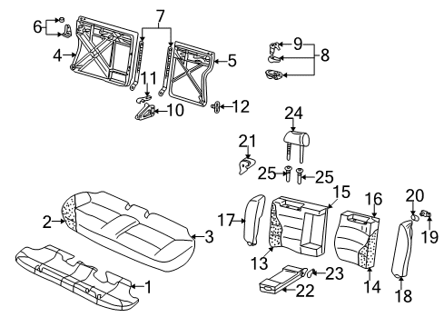 2000 Audi S4 Rear Seat Components