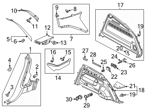 2023 Audi RS Q8 Interior Trim - Quarter Panels