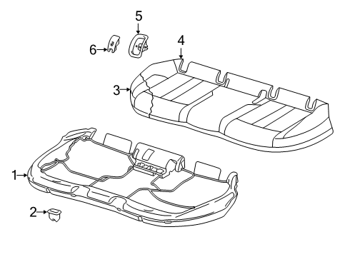 2023 Audi S7 Sportback Rear Seat Components Diagram 4