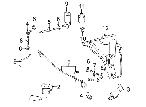 2010 Audi S5 Washer Components