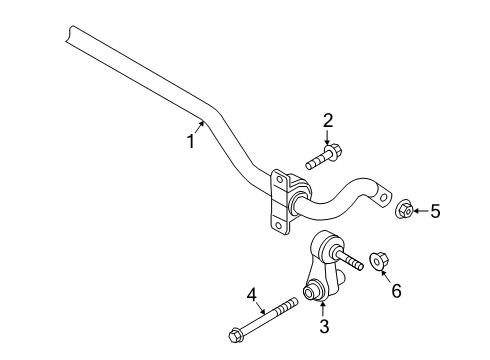 2024 Audi Q3 Stabilizer Bar & Components - Rear